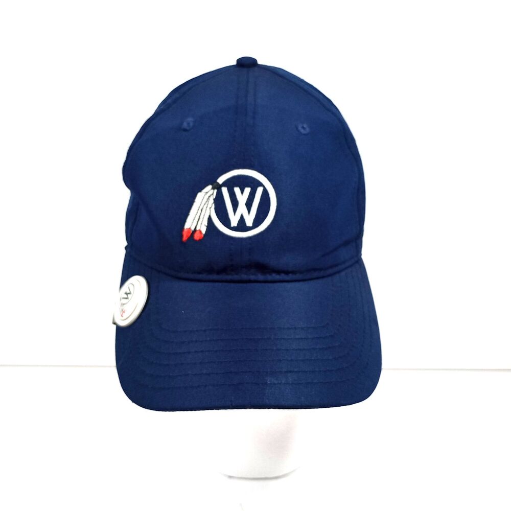 Under Armour Golf Hat Navy Blue Warrior GC Ball Marker Strapback Cap OSFA